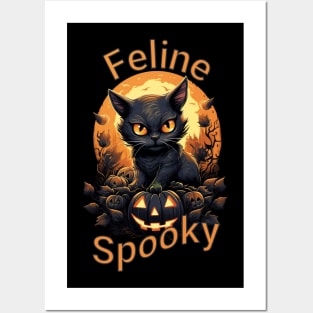 Feline Spooky Posters and Art